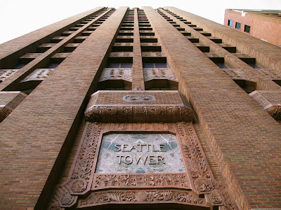 Seattle Tower from the sidewalk