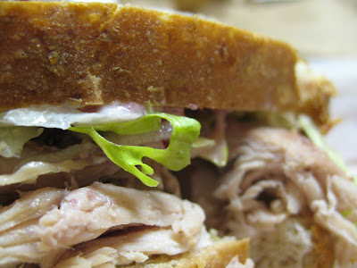 mixed meat turkey sandwich at Bakeman's