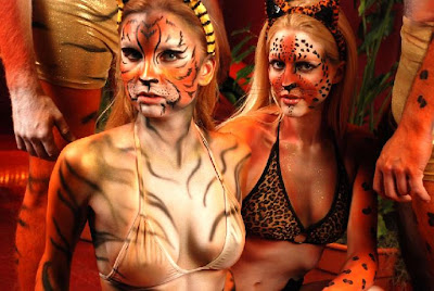 Tribal Body Painting Lion