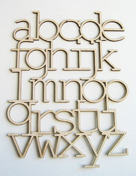 bookhou, nursery decor, alphabet wall decor