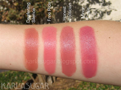Karla Sugar Lipstick Swatches