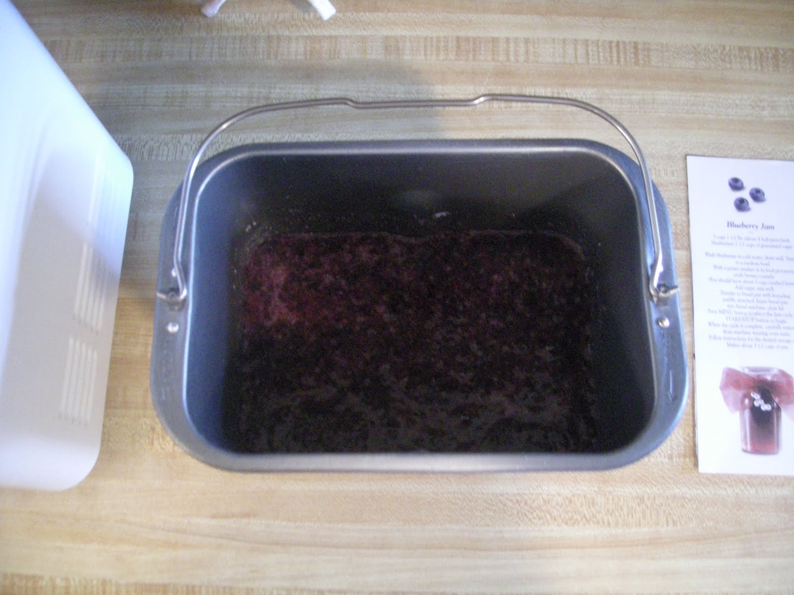 Cutting Coupons in KC Blueberry Jam in the Bread Machine