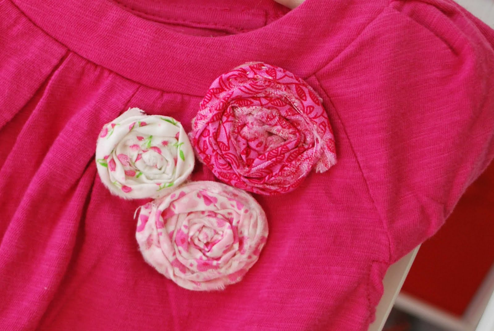 My Craft Journal Fabric flower embellished shirts