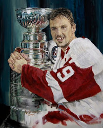 Stevie Y Painting show cased in Hockey-Art.blogspot.com