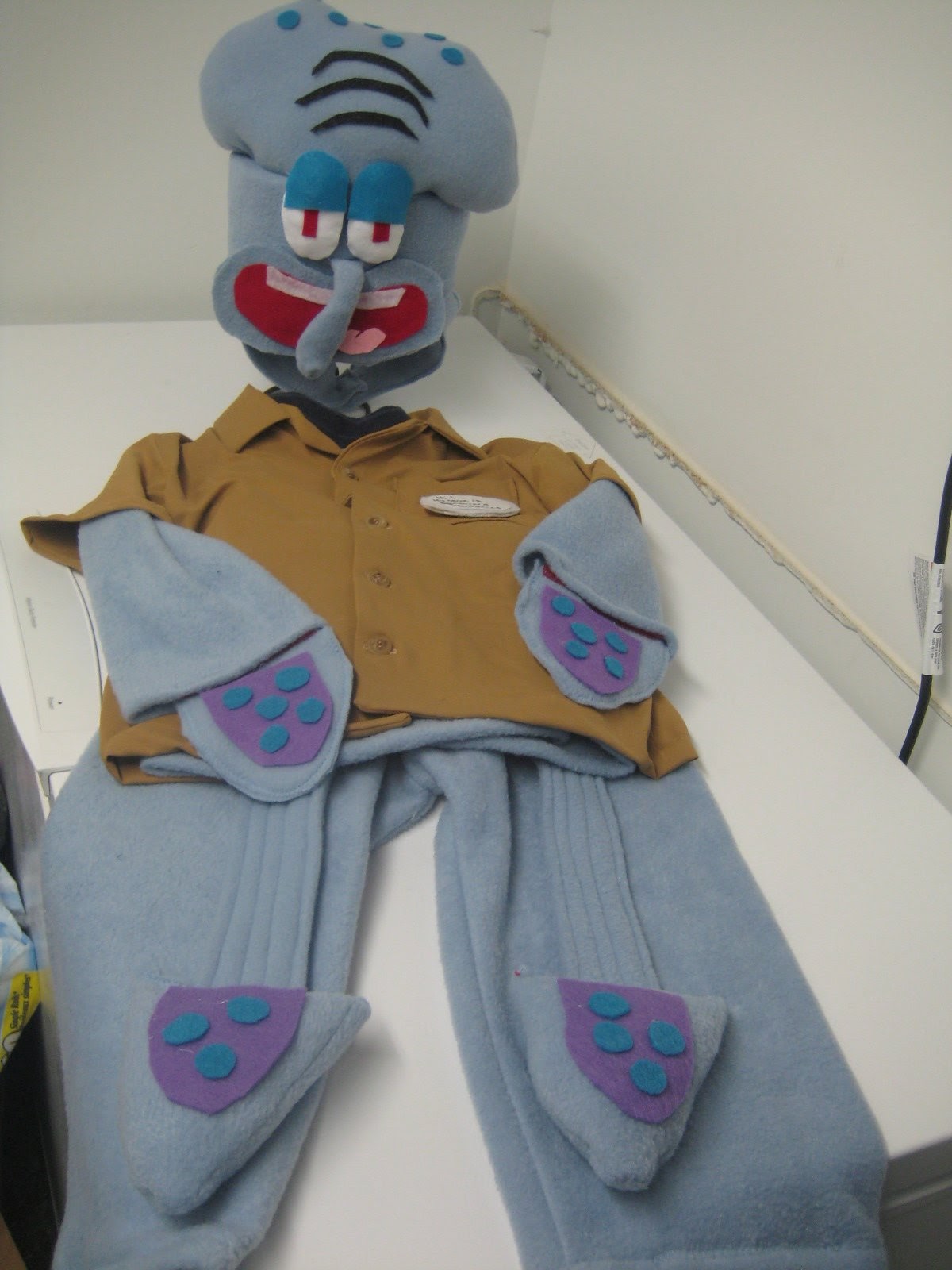 The L-T Experience: Squidward Costume: Fait Accompli!