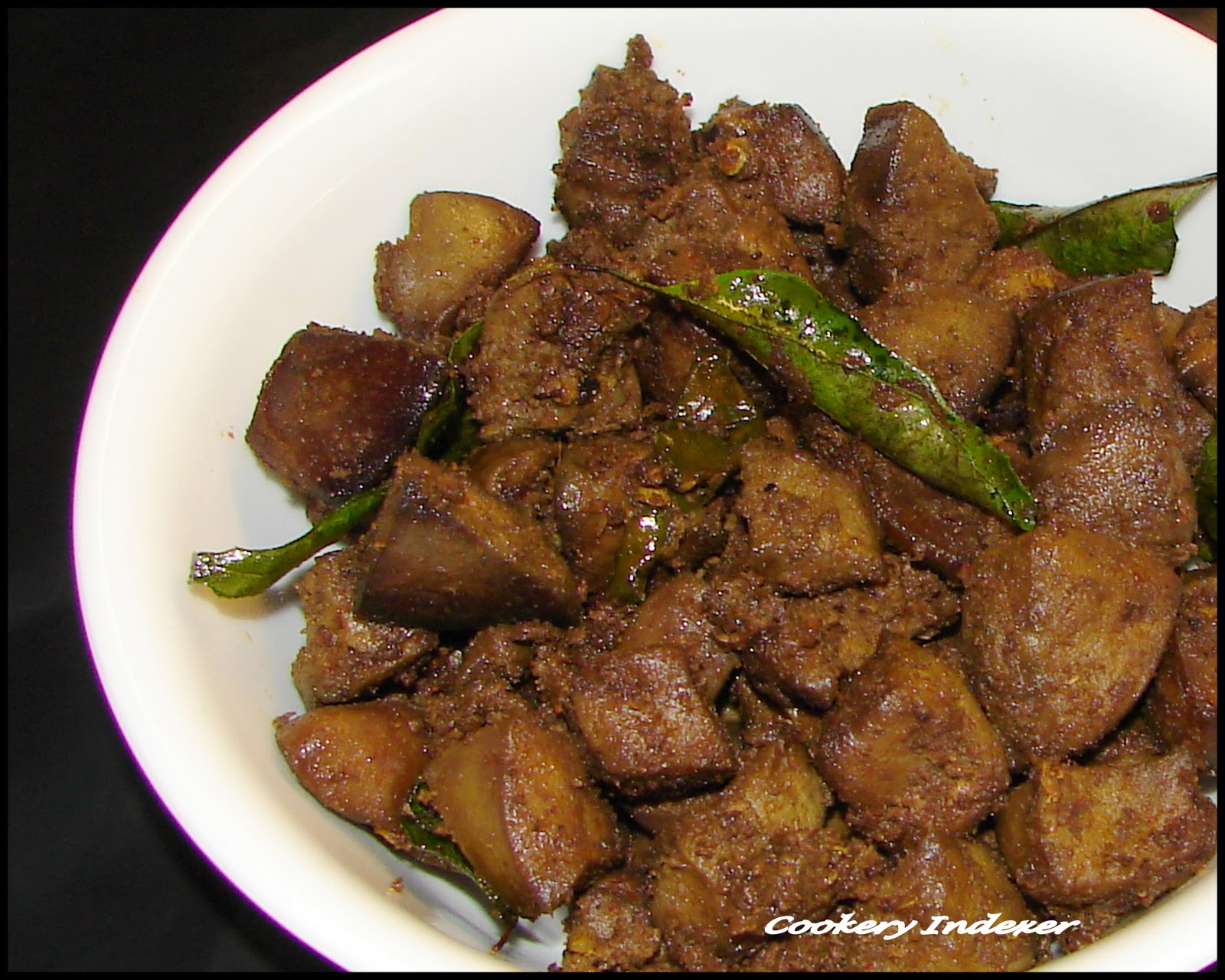 ! Regional Indian Cuisine Blogroll ! Goat Liver Fry (Mutton Liver Fry)