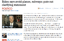 Vice President Warns do NOT travel on planes or subways in America