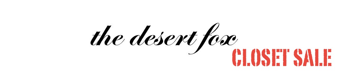 the desert fox closet sale