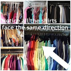Shirts all facing one direction
