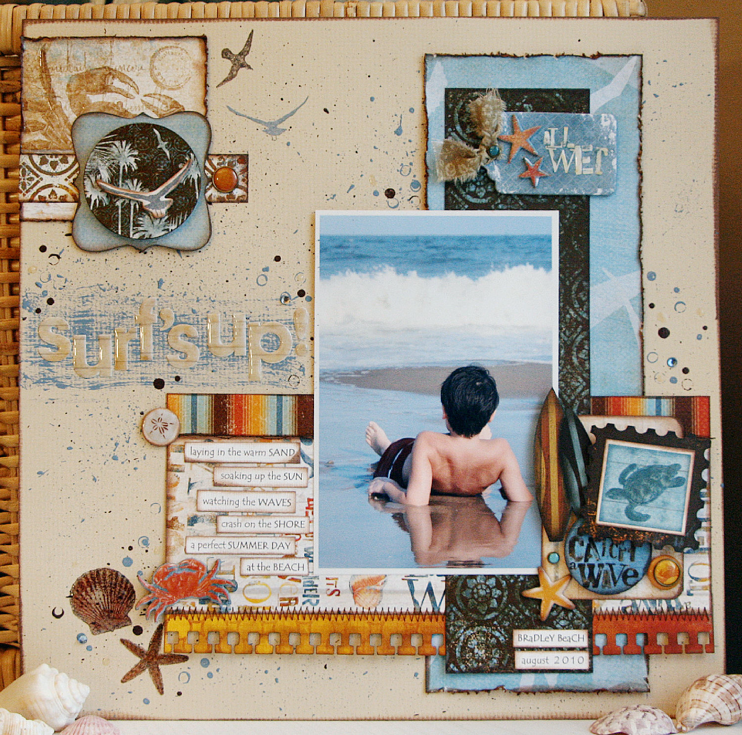 BoBunny Liquid Embossing with Bo Bunny AND a Layout Sketch...