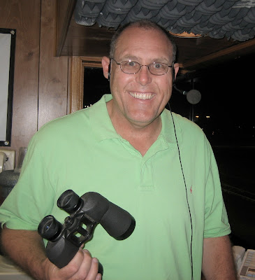 Stauffer in his booth at