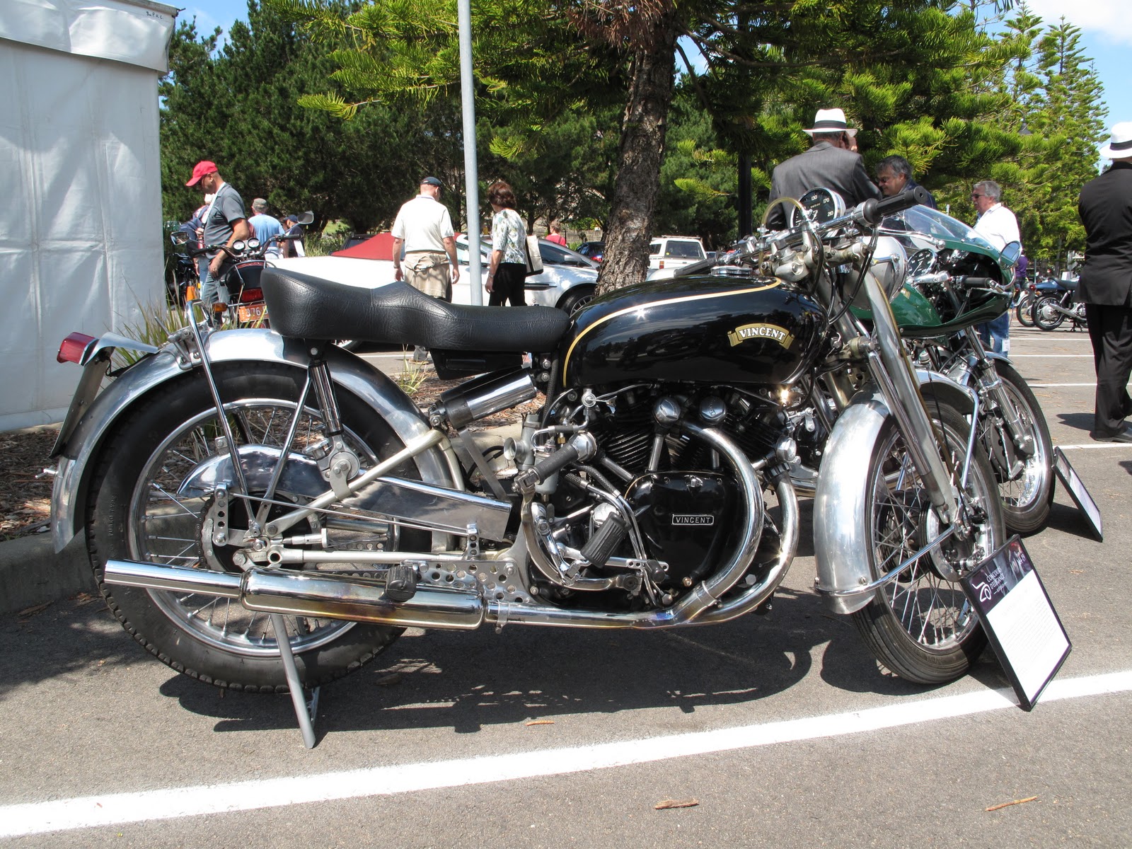 all black motorcycle for sale legendary Vincent Black Shadow. Just love those black casings.