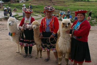 Women with Llamas