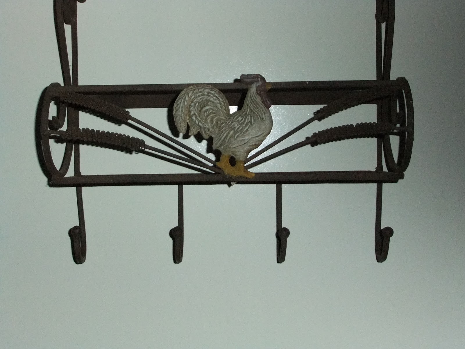 Island Rustic Wrought Iron Hanging Shelf