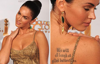 Celebrity Tattoo Regret - Megan Fox 