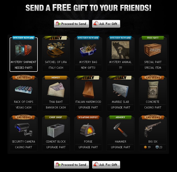 Zynga poker free gift items