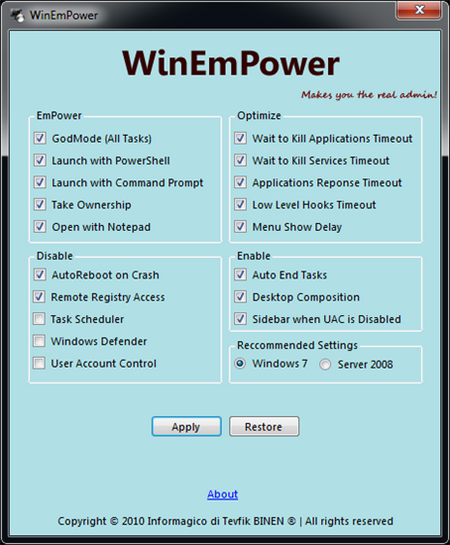 WinEmPower 1.0.0 full