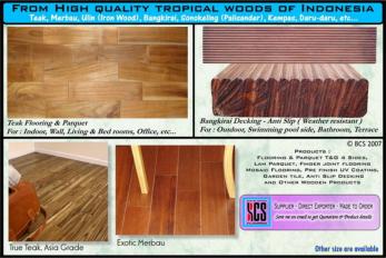 FROM HIGH QUALITY TROPICAL WOOD OF INDONESIA