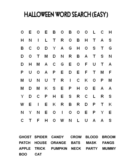 Halloween Printable: Printable Halloween Games