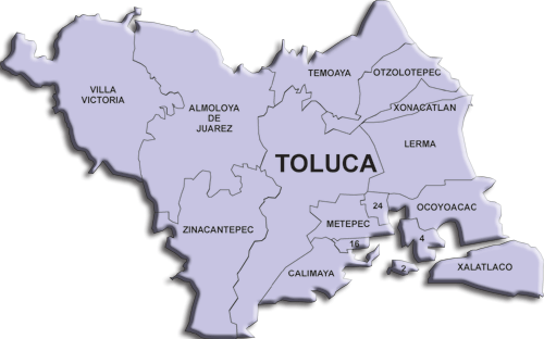 LOS 24 MUNICIPIOS DE TOLUCA los 24 municipios de toluca: