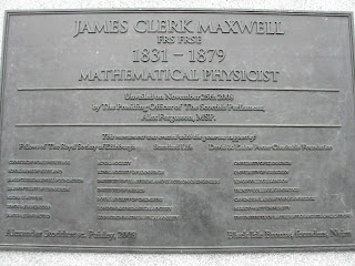 James Clerk Maxwell statue plaque