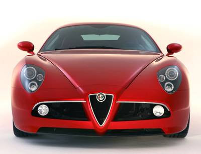 The Alfa Romeo 8C Competizione body is carbon fiber and is mounted on steel