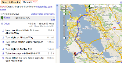 Esatimation du trafic dans google maps