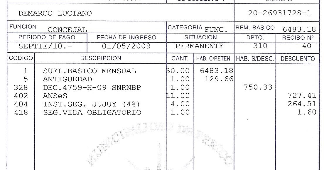 CUANTO: RECIBO DE SUELDO