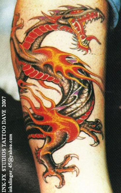 gallery tattoo dragon: dragon tattoo body back girl