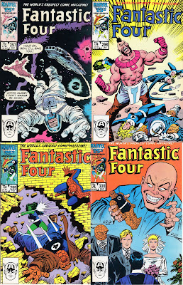 Fantastic 4 issues, not featuring Captain America anywhere, except once in a mute flashback to the Secret Wars