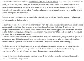 Mes motivations au métier d'ingénieur Laurent Permezel