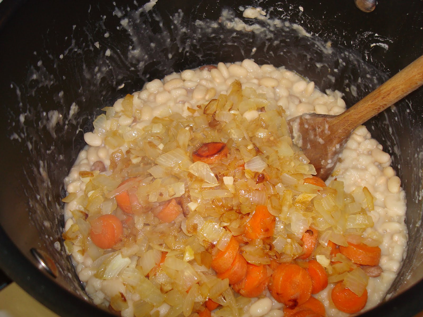 a grounded table SlowCooked White Bean Gratin
