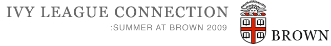 Summer at Brown: 2009 Ivy League Connection