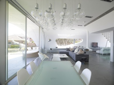 Modern Bulb Lighting Interior Moebius House by Tony Owen Partners Modern Moebius House