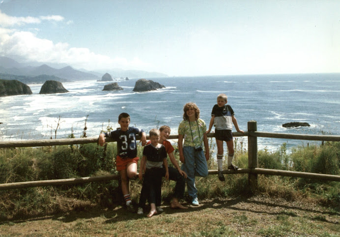 Family At Ecola Oregon State Park