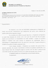CARTA RESPOSTA  do PRESIDENTE da REPUBLICA