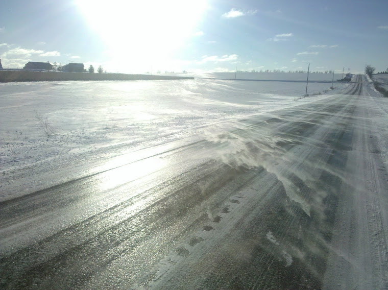 River of Snow & Ice Covered Roads