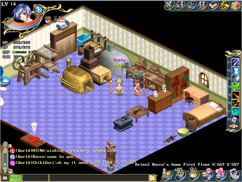 My Wonderland Online Furniture And Instruments In WLO Tent 1