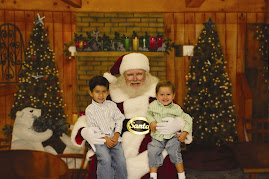 Jack & Ben with Santa - 12/08