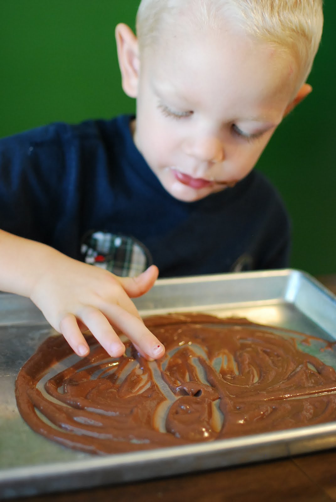 Kitchen Table Finger Paint Pudding