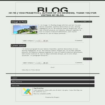 Overflow blogger template with 1 column template blog and clean template blog