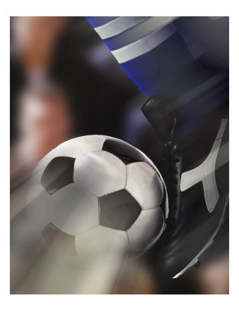 [SuperStock_1199-138~Close-up-of-a-Soccer-Player-Kicking-a-Soccer-Ball-Posters.jpg]