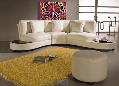 Leather Living Room Design