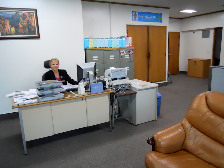 Sister Bagley at her desk!