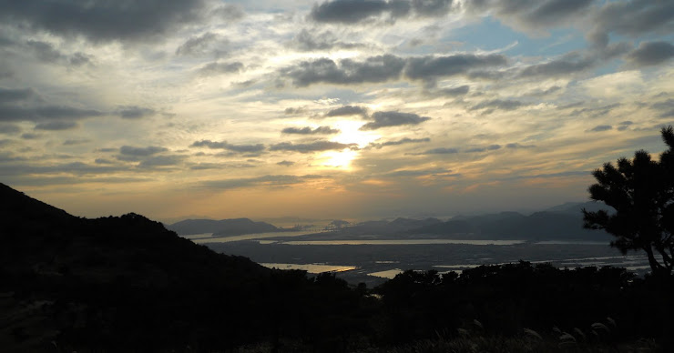 The sunset near Busan