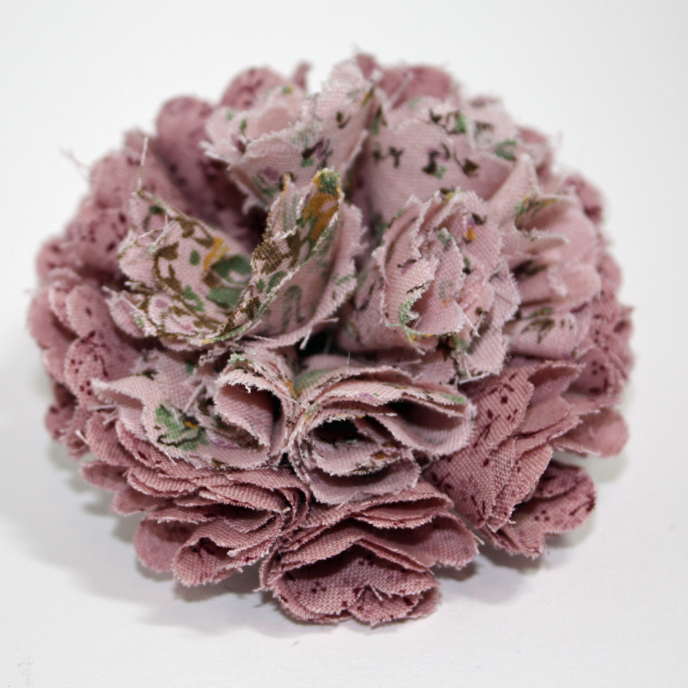 Fabric flower brooch