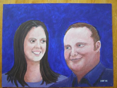 A painting of my sister and brother-in-law
