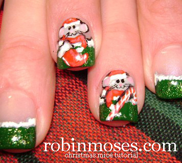 Santa Claus Nail Art for Christmas, Santa Claus Nail Art, Christmas Nail Art