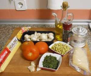 Ingredientes para el pastel de tomate raf.