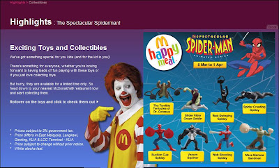 mcdonalds spiderman toys